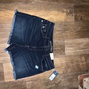 Dark wash shorts